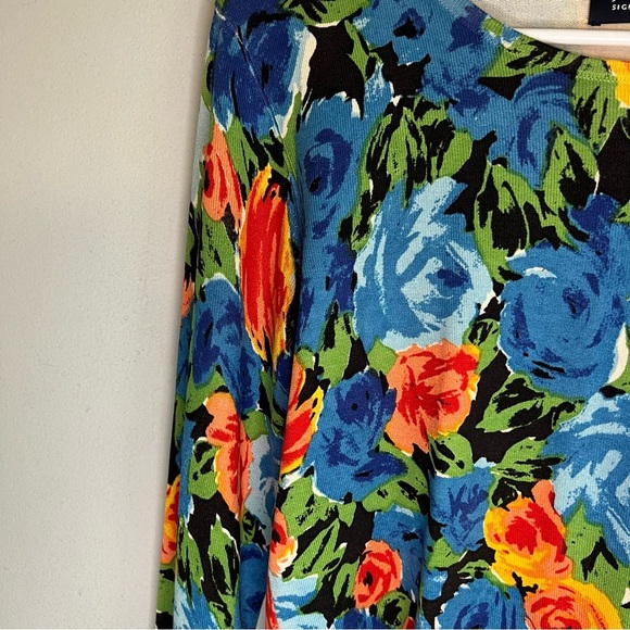 Bundle of 2 JNY Floral Paisley Pullover Sweater Silk Blend Knit Petite Sz S - Picture 4 of 16